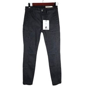 Pistola Alice Utility Skinny Jeans Ink Moto Panel Stretch Denim Size 26 NWT